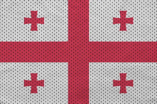 Vlajka Georgie na mřížkové tkaniny polyesterové nylon sportovní oblečení — Stock fotografie
