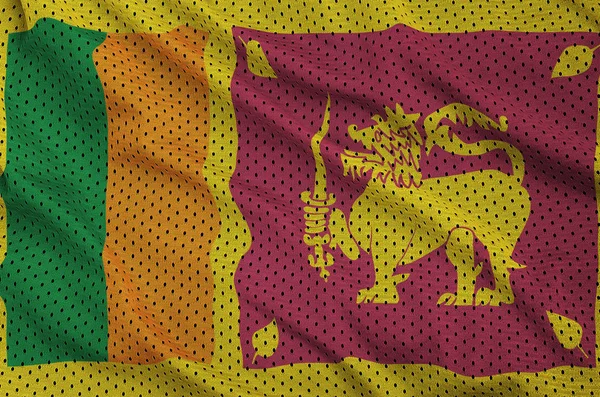 Sri Lanka Flag Bedruckt Auf Einem Polyester Nylon Sportswear Mesh — Stockfoto