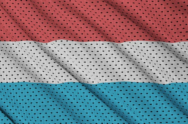Σημαία Λουξεμβούργο τυπωμένο σε πολυεστέρα νάιλον πλέγμα sportswear fab — Φωτογραφία Αρχείου
