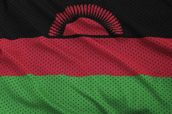 Bandera de Malawi impresa en un tejido de malla de nylon deportivo de poliéster — Foto de Stock