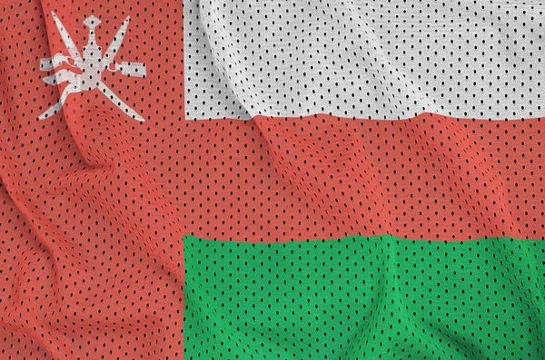 Bandera de Omán impresa en un tejido de malla de nylon deportivo de poliéster wi —  Fotos de Stock
