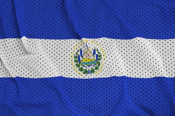 Прапор Сальвадору Надруковані Поліефірної Нейлону Спортивний Одяг Сітка Тканини Деяких — стокове фото