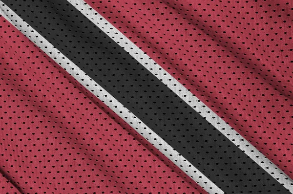 Trinidad Tobago Vlajka Polyesterové Nylon Sportovní Tkanina Nějakou Záhyby — Stock fotografie