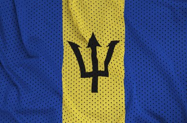 Barbados Bayrağı polyester naylon spor giyim kafes fabri baskılı