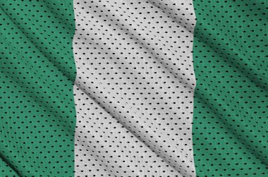 Nijerya bayrak bir polyester naylon spor giyim örgü kumaş baskılı