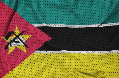 Mozambik bayrak polyester naylon spor giyim kafes fab baskılı