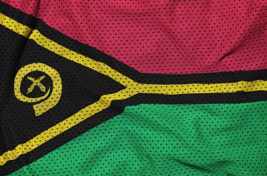 Vanuatu bayrağını bir polyester naylon spor giyim örgü kumaş baskılı
