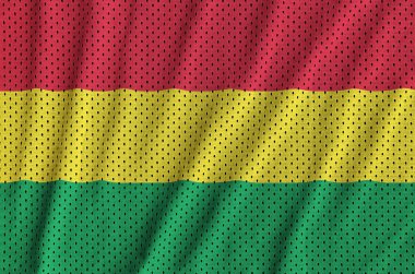 Bolivya bayrak bir polyester naylon spor giyim örgü kumaş baskılı