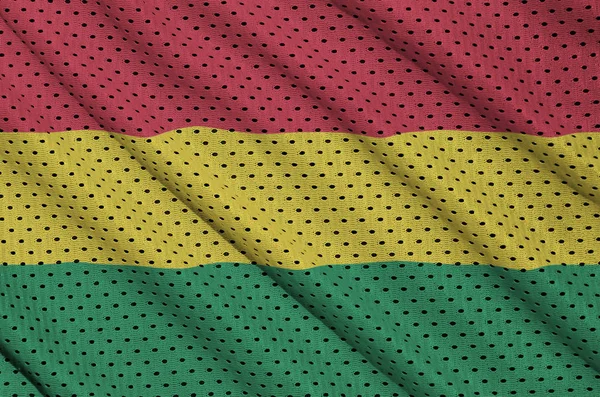 Bandiera Bolivia stampata su un tessuto in rete di nylon poliestere sportivo — Foto Stock