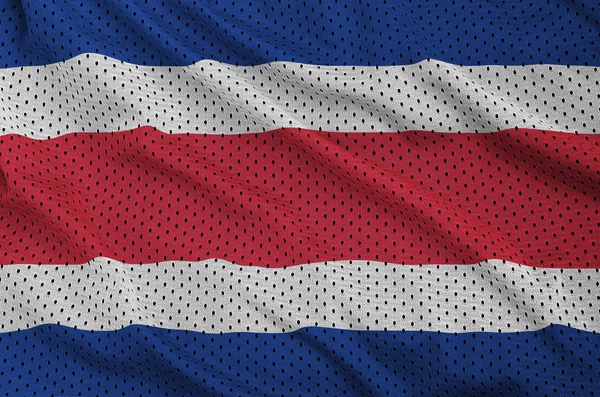 Flaga Kostaryki drukowane na sprawny poliester nylon siatki fab — Zdjęcie stockowe