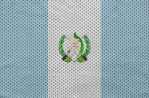 Bandeira da Guatemala impressa em um poliéster nylon sportswear mesh fabr — Fotografia de Stock