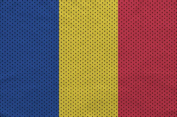 Romanya bayrağı bir polyester naylon spor giyim örgü kumaş baskılı