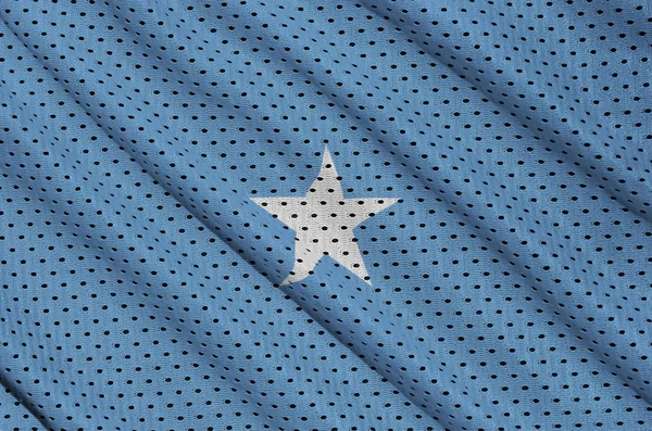 Bandera de Somalia impresa en un tejido de malla de nylon deportivo de poliéster —  Fotos de Stock