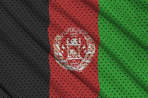 Afghanistan flagga tryckt på en polyester nylon sportkläder mesh fa — Stockfoto
