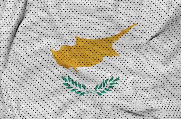 Bandera de Chipre impresa en un tejido de malla de nylon deportivo de poliéster — Foto de Stock