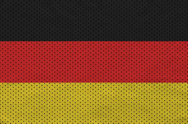 Germany flag printed on a polyester nylon sportswear mesh fabric — Stock Photo, Image