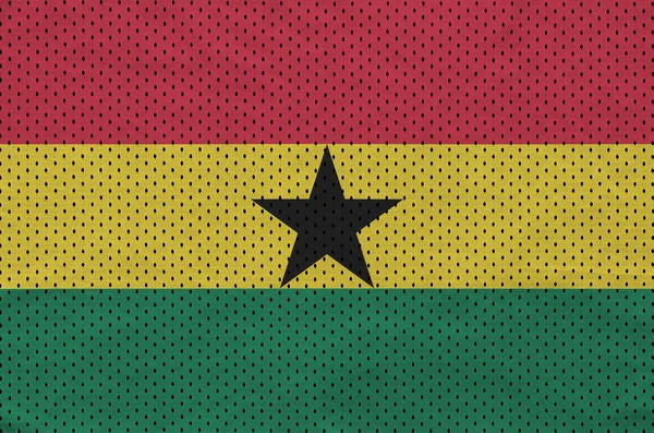 Bandera de Ghana impresa en un tejido de malla de nylon deportivo de poliéster w —  Fotos de Stock