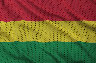 Bolivya bayrak bir polyester naylon spor giyim örgü kumaş baskılı