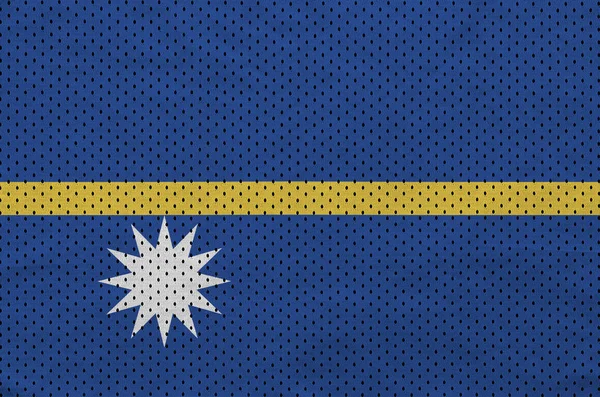 Прапор Науру надруковані на поліестер нейлону спортивний одяг сітка тканина w — стокове фото