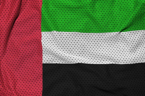 Vlajka Spojených arabských emirátů na polyesterové nylon sportswea — Stock fotografie