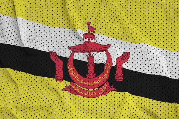 Bandera Brunei Darussalam impresa en una ropa deportiva de nylon de poliéster m — Foto de Stock