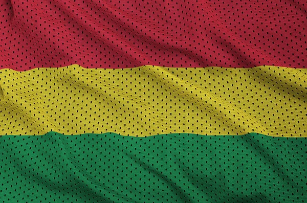 Bolivia flag printed on a polyester nylon sportswear mesh fabric — Stock Photo, Image
