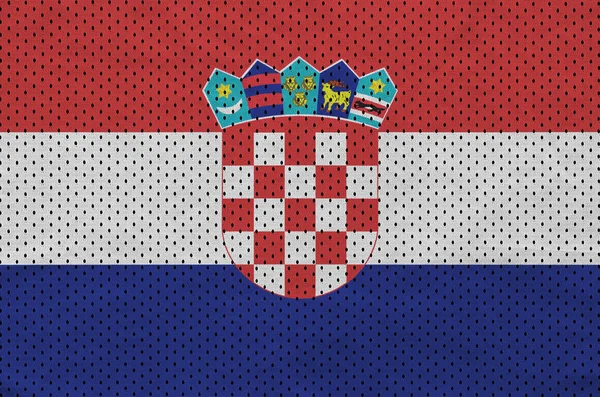 Vlajka Chorvatska na mřížkové tkaniny polyesterové nylon sportovní — Stock fotografie