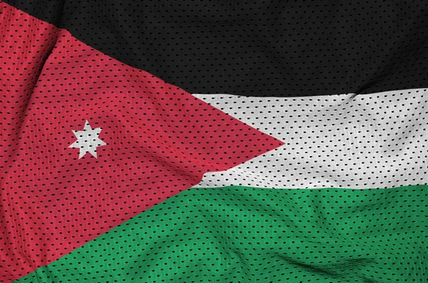 Bandera Jordan impresa en un tejido de malla de nylon deportivo de poliéster —  Fotos de Stock