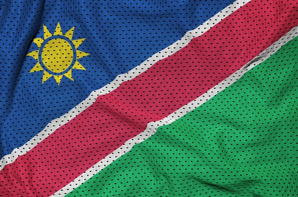 Bandera de Namibia impresa en un tejido de malla de nylon deportivo de poliéster — Foto de Stock