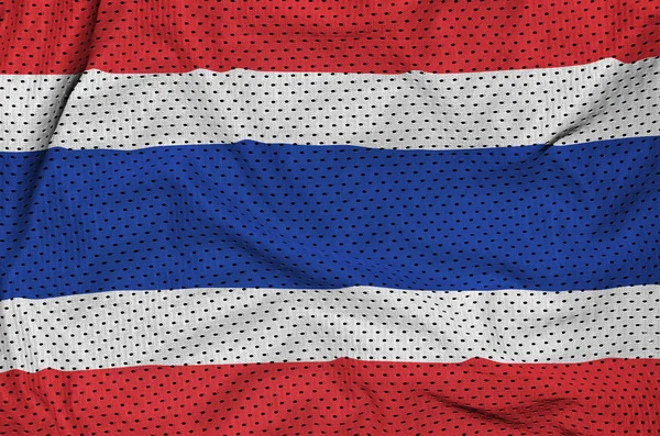 Thailand flag printed on a polyester nylon sportswear mesh fabri — Stock Photo, Image