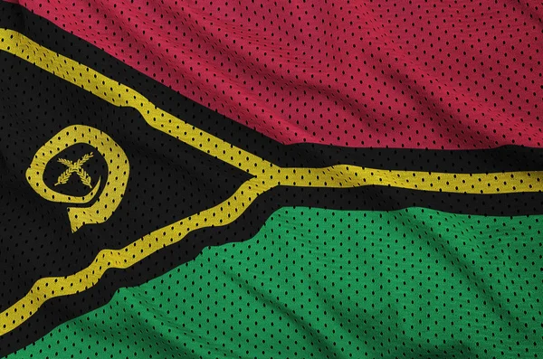 Bandera Vanuatu impresa en un tejido de malla de nylon deportivo de poliéster — Foto de Stock