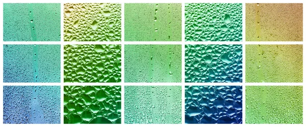 Een collage van vele verschillende fragmenten van glas, versierd met r — Stockfoto