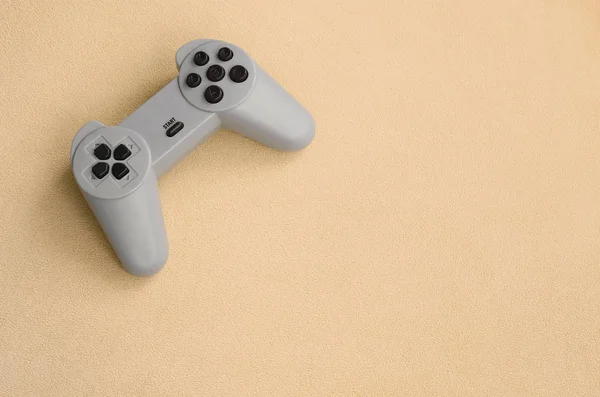 Gioco Concetto Giochi Joystick Pad Singolo Trova Sulla Coperta Tessuto — Foto Stock