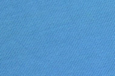Mavi renkli kumaş dokusu. Gömlek ve bluz yapmak için malzeme