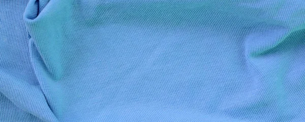 Texture Fabric Blue Color Material Making Shirts Blouses — Stock Photo, Image