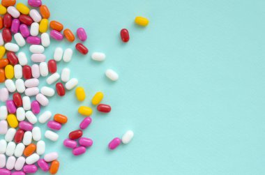 Tic tac hard mints pattern close up. Tic tac is popular due its minty fresh taste and easy to carry. Hard mints produced by Ferrero since 1968