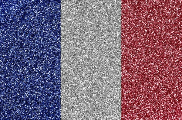 France Flag Depicted Many Small Shiny Sequins Colorful Festival Background — Stock Photo, Image