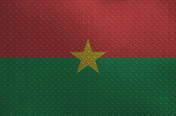 Burkina Faso Flagga Skildras Färg Färger Gamla Borstad Metallplatta Eller — Stockfoto