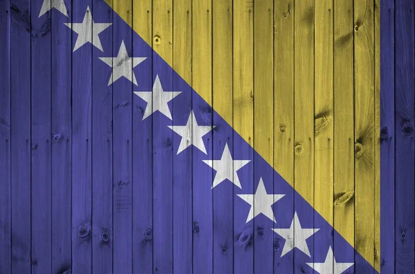 Bendera Bosnia Dan Herzegovina Yang Digambarkan Dengan Warna Warna Cerah — Stok Foto