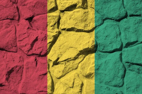 돌벽의 페인트 색으로 국기가 가까이 글씨체 — 스톡 사진