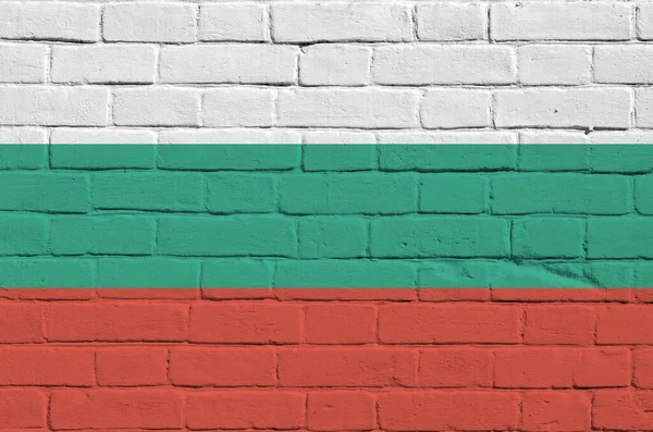 Bulgarije Vlag Afgebeeld Verf Kleuren Oude Bakstenen Muur Close Gestructureerde — Stockfoto