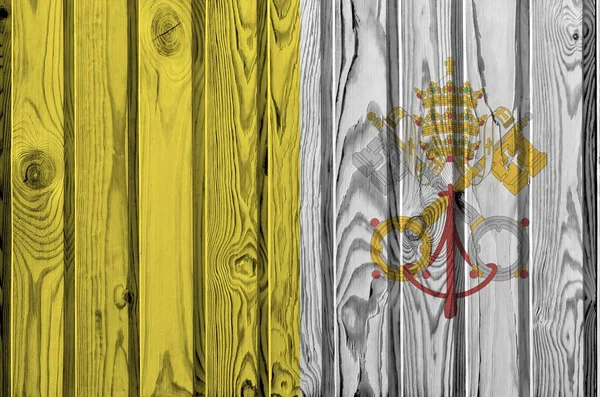 Bandera Del Estado Ciudad Del Vaticano Representada Colores Pintura Brillantes — Foto de Stock