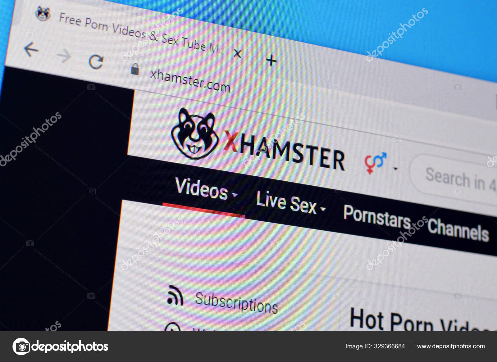 Laman web xhamster pada tampilan PC, url - xhamste â€” Stok Foto Editorial Â©  Mehaniq #329366684