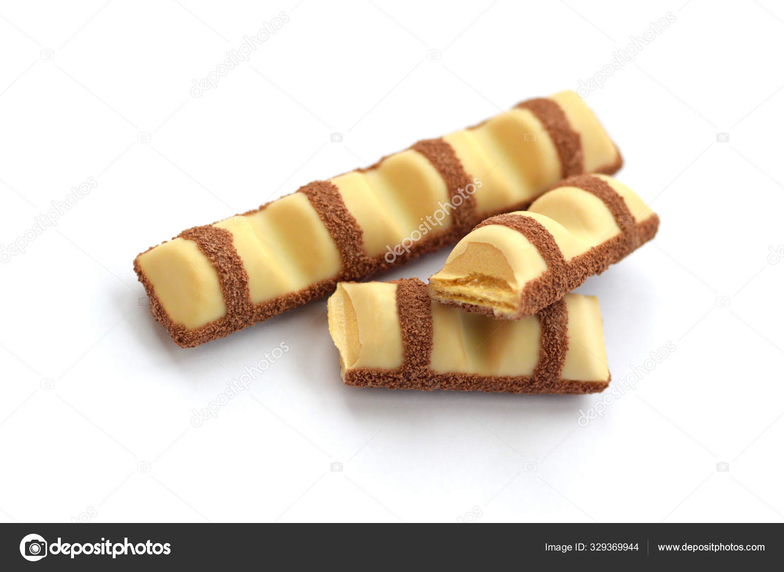 Kinder Bueno Chocolate Candy Bar On White Background. Kinder Bueno by