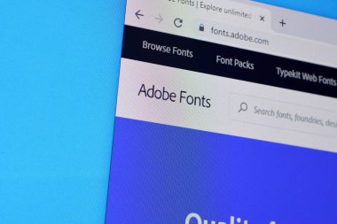 Resmî web sitesinde adobe fonts çarpımının web sayfası