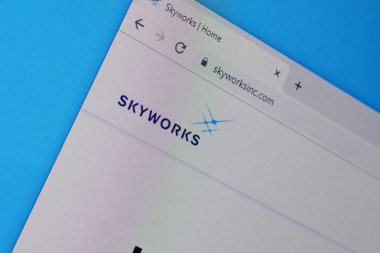 Skyworks Inc. 'nin web sayfası Pc, URl - sky' nin gösteriminde