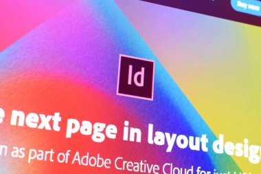 Aadobe indesign ürününün web sayfası resmi internet sitesinde di