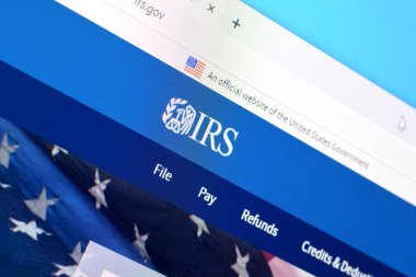 P gösteriminde dahili gelir hizmetleri web sitesinin ana sayfası