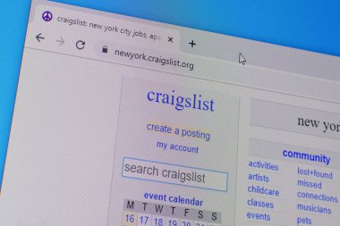 Craigslist web sitesinin web sayfası PC, URL - craig