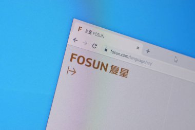 Fosun web sitesinin ana sayfası Pc, url - fosun.com.